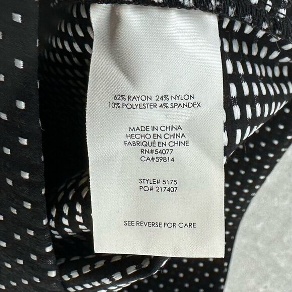 Cabi Pants Size 2 Seaside Chic Polka Dot Trouser Ankle Pull On Black White - Picture 8 of 11